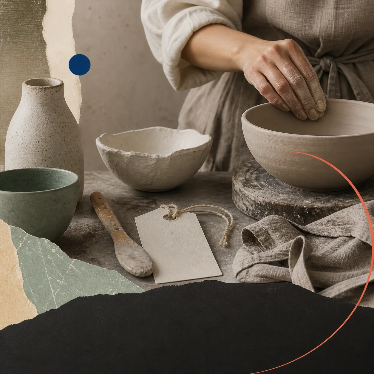 Art-directed introduction to an independent ceramics studio